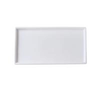 AZZAZETES Ceramic Plates Ceramic Creative Rectangular Afternoon Tea Plate Western-Style Pastry Simple Tableware Cake Dessert Kitchen Dinner Plates