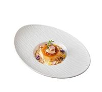 AZZAZETES Ceramic Plates Nordic Dinner Plate Pasta Special Creative Oval Ceramic Tableware Commercial Hotel Kitchen Dinner Plates