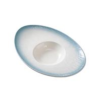 AZZAZETES Ceramic Plates Nordic Dinner Plate Pasta Special Creative Oval Ceramic Tableware Commercial Hotel Kitchen Dinner Plates