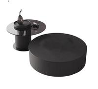 AZZAZETES Coffee Table Modern Simple Solid Wood Coffee Table Home Small Household Rock Slab Tea Table Size Round Coffee Table Combination Sofa Side Table(B)