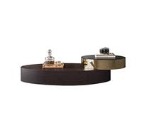 AZZAZETES Coffee Table Oval Coffee Table Modern Creative Design Living Room Home Small Household Solid Wood Rotating Coffee Table Sofa Side Table
