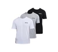 ellesse Mens Azzini T-Shirt, Three Pack, Black/Grey/White, L UK