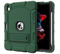 Azzsy Case for iPad (A16) 11th Generation 11 Inch 2025 / iPad 10th Generation 10.9 Inch 2022, [Built-in Pencil Holder] Heavy Duty Shockproof Rugged Protective Case, Alpine Green2