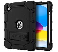 Azzsy Case for iPad (A16) 11th Generation 11 Inch 2025 / iPad 10th Generation 10.9 Inch 2022, [Built-in Pencil Holder] Heavy Duty Shockproof Rugged Protective Case, Black