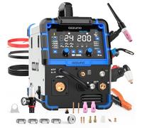 AZZUNO 200A Plasma Cutter Welder Combo, 9 in 1 PULSE Aluminum MIG/TIG/CUT