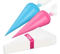 Azzuro Piping Bags Disposable 16 Inch, 100PCS Extra Thick Pastry Icing Piping Bags for Cake & Cookie, Non-Slip Anti-Burst Cake Frosting Decorating Bags Easy to Squeeze