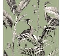 Azzurra Leaf Wallpaper Sage Green World of Wallpaper 9512