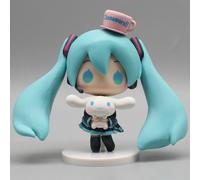 (B 10CM, with box) Hatsune Miku Cinnamoroll Anime Figure Miku Mini Figuries PVC In Stock Collection Kawaii Girl Figurine Model Stawtue Cute Toys
