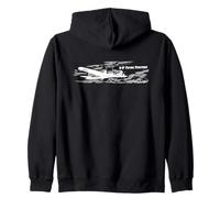 B-17 Flying Fortress American WW2 Bomber Illustration Zip Hoodie