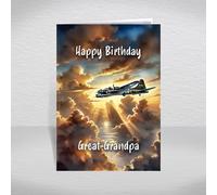 B-17 Flying Fortress Birthday Card for Great-Grandpa - WW2 American Heavy Bomber Aircraft Card for Boys & Men - Vintage Military Airplane Aeroplane Theme: Great-Grandpa Birthday Card (Size A5)