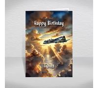 B-17 Flying Fortress Birthday Card for Twins - WW2 American Heavy Bomber Aircraft Card for Boys & Men - Vintage Military Airplane Aeroplane Theme: Twins Birthday Card (Size A5)