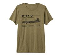 B-17 Flying Fortress Heavy Bomber World War II Design Premium T-Shirt