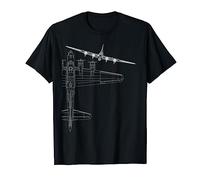 B-17 Flying Fortress WWII Bomber Line Art T-shirt T-Shirt
