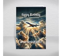 B-1B Lancer Bomber Birthday Card for Great-Grandfather - Modern U.S. Air Force Supersonic Bomber - Military Aircraft Aeroplane Jet Theme for Aviation Fans: Great-Grandfather Birthday Card (Size A5)