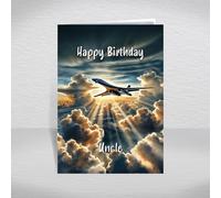 B-1B Lancer Bomber Birthday Card for Uncle - Modern U.S. Air Force Supersonic Bomber - Military Aircraft Aeroplane Jet Theme for Aviation Fans: Uncle Birthday Card (Size A5)