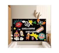 (B-2, 40X60cm 15.7X23.6in) Home floor mat silk ring non-slip and dirt-resistant, leave-in, carpet at the door, bedroom, bathroom, entry bathroom, modern