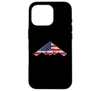 B-2 Bomber Stealth Aircraft Schematic American Flag B2 Case for iPhone 16 Pro