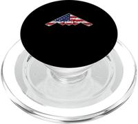 B-2 Bomber Stealth Aircraft Schematic American Flag B2 PopSockets PopGrip for MagSafe