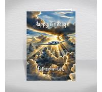 B-2 Spirit Stealth Bomber Birthday Card for Father-in-Law - Modern American Strategic Bomber Card for Boys & Men - Military Aircraft Aeroplane Theme: Father-in-Law Birthday Card (Size A5)
