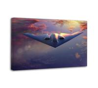 B-2 Spirit Stealth Bomber in Sunset Skies Poster Decorative Painting Canvas Wall Posters And Art Picture Print Modern Family Bedroom Decor Posters 12x18inch(30x45cm)