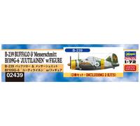 B-239 Buffalo & Messerschmitt Bf109g-6, Juutilainen 1:72 Plastic Model Kit