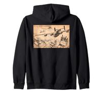 B-24 Liberator Vintage WW2 Bombing Raid Scene Zip Hoodie