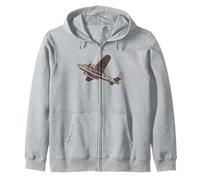 B-25 Mitchell WW2 Fighter Plane Pilot History Airplane Love Zip Hoodie