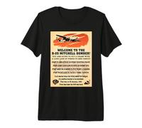 B-25 Mitchell WW2 Medium Bomber Facts Welcome Information Premium T-Shirt