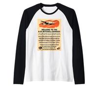 B-25 Mitchell WW2 Medium Bomber Facts Welcome Information Raglan Baseball Tee