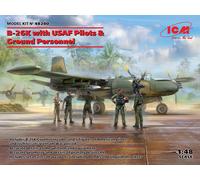 B-26K With USAF Pilots & Ground Personnel 1:48 Plastic Model Kit ICM