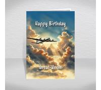 B-29 Superfortress Bomber Birthday Card for Great-Uncle - WW2 American Heavy Bomber Aircraft Card for Boys & Men - Military Airplane Aeroplane Theme: Great-Uncle Birthday Card (Size A5)