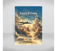 B-29 Superfortress Bomber Birthday Card for Papa - WW2 American Heavy Bomber Aircraft Card for Boys & Men - Military Airplane Aeroplane Theme: Papa Birthday Card (Size A5)