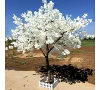 B,3 * 2m/118 * 78in,Artificial Cherry Blossom Tree, Handmade Blossom Trees, Dense Artificial Peach Tree with Solid Wood Trunk, for Wedding Event Indoor Outdoor Party Restaurant Mall Decoration