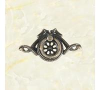 B-409 Pattern Single Hole Drawer Handle Home Alloy Cabinet Door Handle European Antique Wardrobe Simple Drawer(Antique Brass)