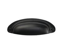 B-417 Drawer Shell Black semicircular Handle Retro Handle Hole spacing 89mm(Black)