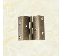 B-452 Four-fold Side Length 49mm Bronze Iron Hinge 8-Hole Right-Angle Hinge Right-Angle Edge 18mm(Antique Brass)