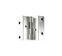 B-452 Four-fold Side Length 49mm Bronze Iron Hinge 8-Hole Right-Angle Hinge Right-Angle Edge 18mm(Silver)
