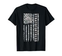 B-52 Stratofortress American Flag Military Camo B-52 T-Shirt
