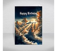 B-52 Stratofortress Bomber Birthday Card for Friends & Family - Cold War American Strategic Bomber Card for Boys & Men - Military Aircraft Theme: Birthday Card (Size A5)