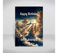 B-52 Stratofortress Bomber Birthday Card for Great-Grandpa - Cold War American Strategic Bomber Card for Boys & Men - Military Aircraft Theme: Great-Grandpa Birthday Card (Size A5)