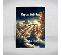 B-52 Stratofortress Bomber Birthday Card for Great-Uncle - Cold War American Strategic Bomber Card for Boys & Men - Military Aircraft Theme: Great-Uncle Birthday Card (Size A5)