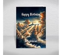 B-52 Stratofortress Bomber Birthday Card for Neighbour - Cold War American Strategic Bomber Card for Boys & Men - Military Aircraft Theme: Neighbour Birthday Card (Size A5)