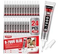 B-7000 Craft Glue for Jewelry Making - 15ml/0.5oz (24 Pack) - Multi-Function B-7000 Super Adhesive Glues Liquid Fusion Glue for Rhinestones Crafts, Clothes Shoes, Fabric, Jewelry Making, Cell Phones