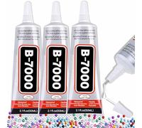 B-7000 Super Adhesive Glue - 50ml/2.1oz (3 Pack) - Industrial Strength B7000 Glues Paste for Rhinestones Crafts, Clothes Shoes, Fabric, Jewelry Making, Cell Phones, Tablet, Wood, Rubber, Leather