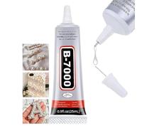 B-7000 Super Glue, Multi-Function Clear Superglue Jewelry and Bead Adhesive B7000, Semi Fluid High Viscosity Glues for Shoes Fabric Cell Phones Screen Repair Metal Nail Art Glass (1pcs)