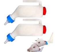(B, 800ml) Goat Feeder Bottles,2X Feeding Bottles For Lamb | Pet Nurse Supplies With Scaled And Handle For Goat Sheep Puppy Small Animals