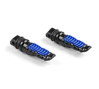 B 8MM Hole 2pcs Motorcycle Rear Passenger Foot Pegs Pedals Footrest Scooter Foot Peg Motorbike Pedal Modification Aluminum Upgrade Parts(Blue)