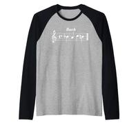 B-A-C-H JS Bach Motif Music Notes Raglan Baseball Tee