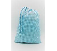 B&A Products Drawstring Bags/Gift Bags, in a Navy Gingham Fabric. (Light Blue Gingham, 38cm x 43cm)