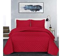 B&B Bedspread Throw Double/King Size Bed or Large 2 to 3 Seater Sofa Bed Room Décor Cozy Embossed Style Quilt Hypoallergenic All Season Bedding-Set, INS Plum/Pink